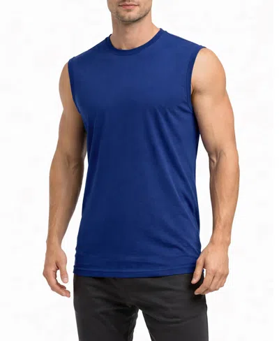 Blu Rock Men's Slim-fit Sleeveless Muscle T-shirt In Blue