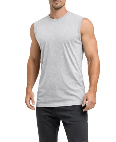 Blu Rock Men's Slim-fit Sleeveless Muscle T-shirt In Gray