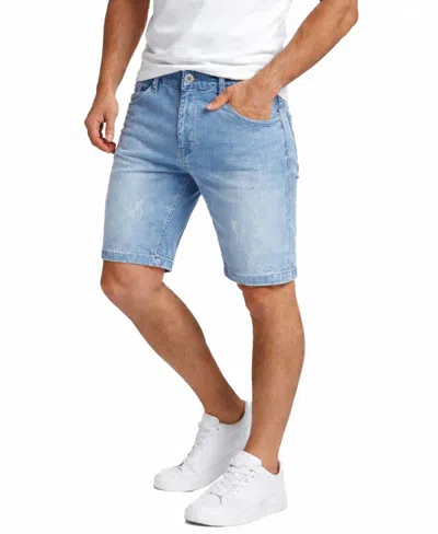 Blu Rock Men's Slim-fit Stretch Denim Shorts In Blue