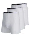 Blu Rock Men's Stretch Cotton Boxer Briefs Underwear, Pack Of 6 In White