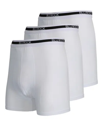 Blu Rock Men's Stretch Cotton Boxer Briefs Underwear, Pack Of 6 In White