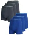 Blu Rock Men's Stretch Cotton Boxer Briefs Underwear, Pack Of 6 In Multi