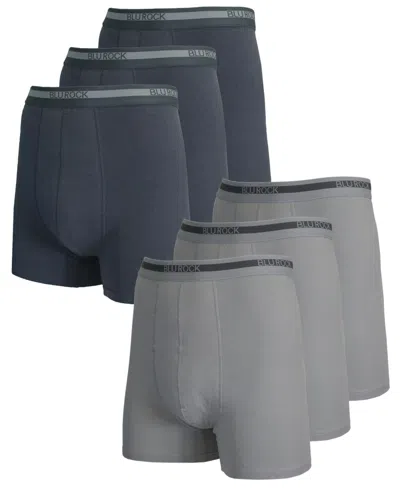 Blu Rock Men's Stretch Cotton Boxer Briefs Underwear, Pack Of 6