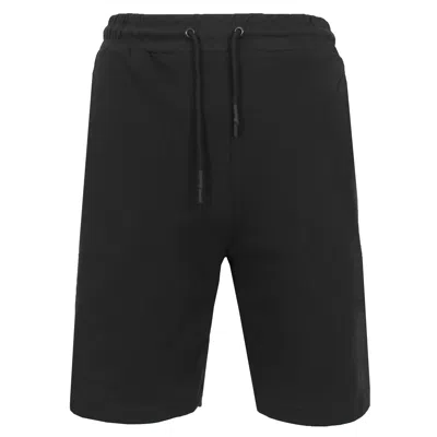 Blu Rock Men's Tech Fleece Jogger Sweat Lounge Shorts With Long Zipper Side Pocket In Black