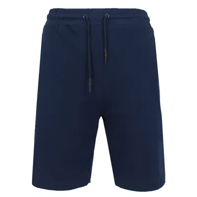 Blu Rock Men's Tech Fleece Jogger Sweat Lounge Shorts With Long Zipper Side Pocket In Blue
