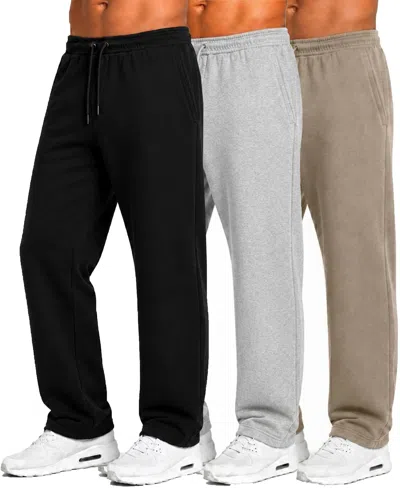 Blu Rock Men's Tech Fleece Performance Sweatpants, 3-pack In Pattern