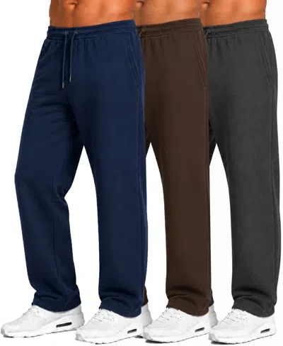 Blu Rock Men's Tech Fleece Performance Sweatpants, 3-pack In Multi