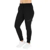 Blu Rock Women's Relaxed Fit Tech Fleece Jogger Pants With Zipper Pocket In Black