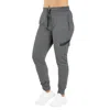 Blu Rock Women's Relaxed Fit Tech Fleece Jogger Pants With Zipper Pocket In Gray