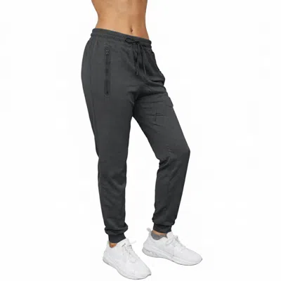 Blu Rock Women's Relaxed Fit Tech Joggers Sweatpants With Zipper Pockets In Gray