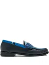 Blu Scarpa Penny-strap Loafers In Blue