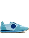 Blu Scarpa Round-patch Sneakers In Blue