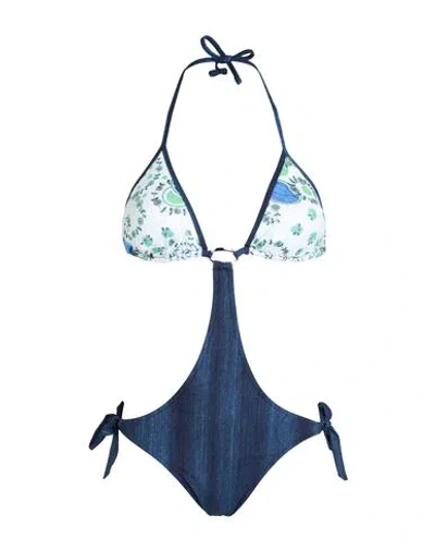 Blubay Woman One-piece Swimsuit Ivory Size 10 Polyamide, Elastane In White