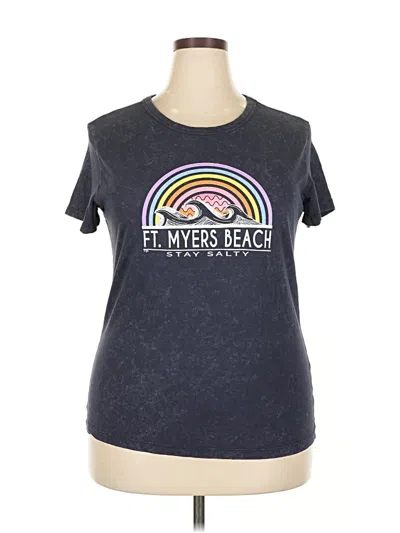 Pre-owned Blue 84 Active T-shirt In Gray