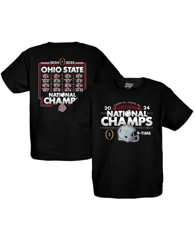 Blue 84 Kids' Big Boys And Girls Black Ohio State Buckeyes College Football Playoff 2024 National Champions Schedu