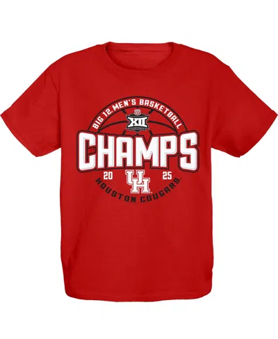 Blue 84 Kids' Big Boys And Girls Red Houston Cougars 2025 Big 12 Men's Basketball Conference Tournament Champions