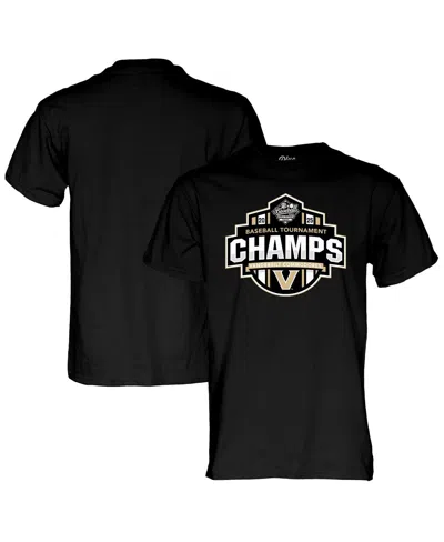 Blue 84 Men's And Women's Black Vanderbilt Commodores 2025 Sec Baseball Conference Tournament Champions T-sh