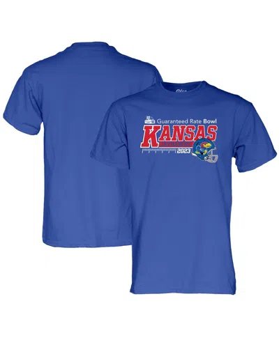 Blue 84 Men's And Women's  Royal Kansas Jayhawks 2023 Guaranteed Rate Bowl T-shirt