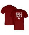 Blue 84 Men's And Women's Crimson Oklahoma Sooners Beat Bama Rally Call T-shirt In Red