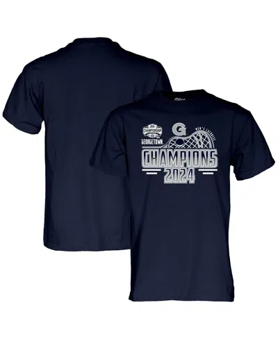 Blue 84 Men's And Women's Navy Georgetown Hoyas 2024 Big East Men's Lacrosse Tournament Champions T-shirt