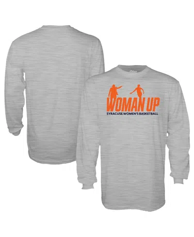 Blue 84 Men's And Women's White Syracuse Orange 2026 Women's Basketball Woman Up Shooting Long Sleeve T-shir In Gray