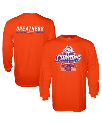 Blue 84 Men's Orange Clemson Tigers 2024 Acc Football Conference Champions Locker Room Long Sleeve T-shirt