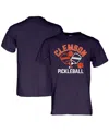 Blue 84 Men's Purple Clemson Tigers Pickleball Crossed Paddles T-shirt In Purple