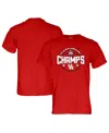 Blue 84 Basketball Conference Tournament Champions Locker Room T-shirt In Red