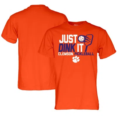 Blue 84 Orange Clemson Tigers Just Dink It Pickleball T-shirt