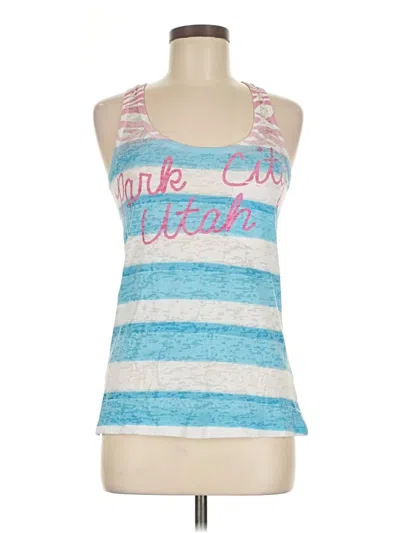 Pre-owned Blue 84 Tank Top Blue Halter Neckline Tops