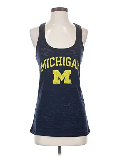 Pre-owned Blue 84 Tank Top Blue Halter Neckline Tops