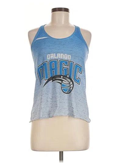 Pre-owned Blue 84 Tank Top Blue Halter Neckline Tops
