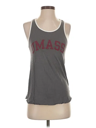 Pre-owned Blue 84 Tank Top Gray Halter Neckline Tops