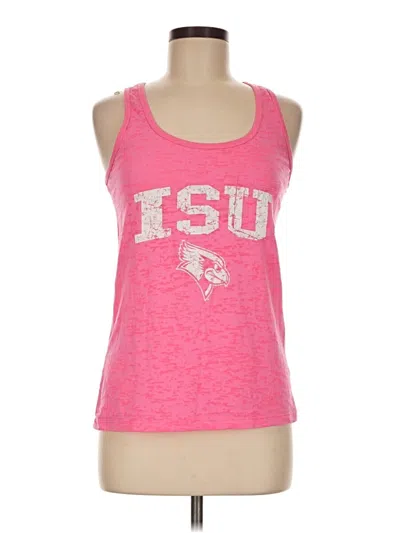 Pre-owned Blue 84 Tank Top Pink Halter Neckline Tops