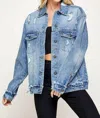 Blue Age Women's Distressed Denim Jacket In Blue In Blue