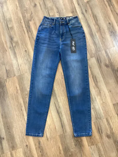 Blue Age Women's High Rise/slim Straight Demin In Medium Blue Wash