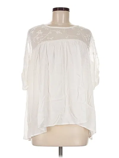 Pre-owned Blue B 3/4 Sleeve Blouse In White