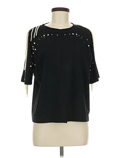 Pre-owned Blue B 3/4 Sleeve T-shirt In Black