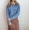 Blue B Antique Stud Denim Jackets In Blue In Blue