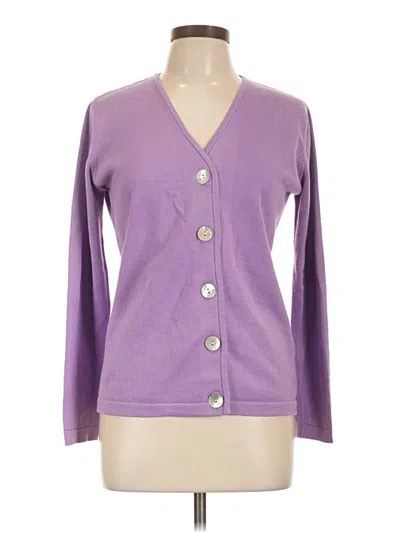 Pre-owned Blue B Cardigan Sweater In Purple