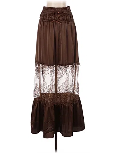 Pre-owned Blue B Casual Skirt In Brown
