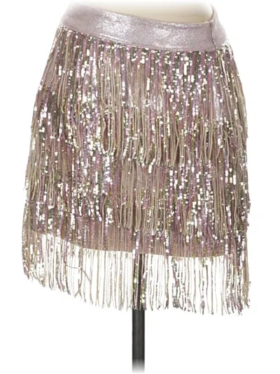 Pre-owned Blue B Casual Skirt In Silver