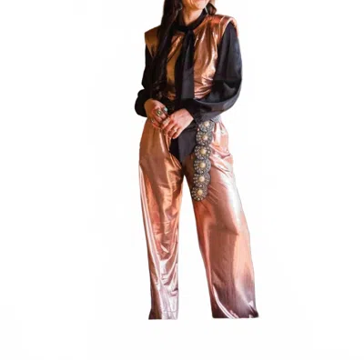 Blue B Charleston Western Set In Rose Gold In Brown