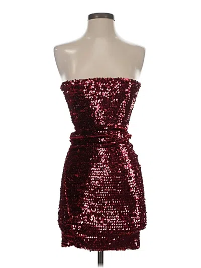 Pre-owned Blue B Cocktail Dress In Burgundy