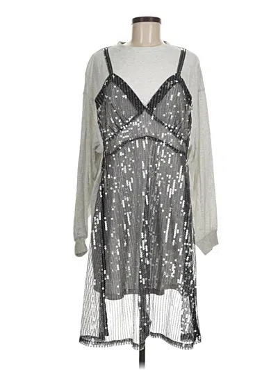 Pre-owned Blue B Cocktail Dress In Silver