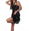 Blue B Cross Mini Dress In Black In Black