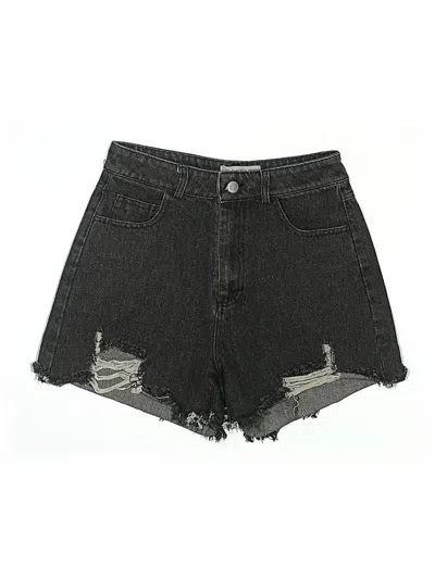 Pre-owned Blue B Denim Shorts In Black