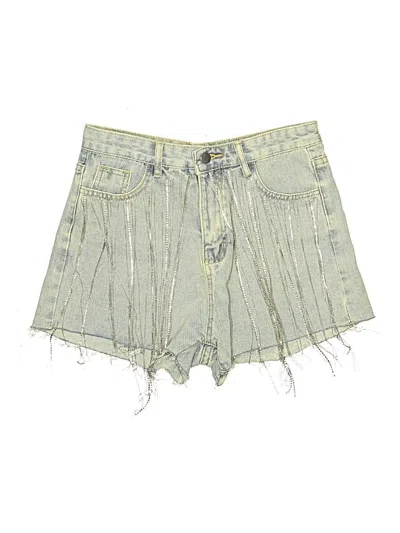 Pre-owned Blue B Denim Shorts In Green