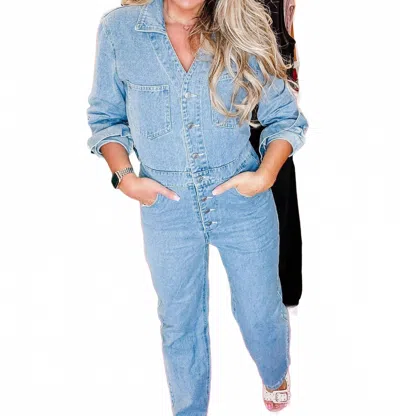 Blue B Downtown Denim Jumpsuit In Blue