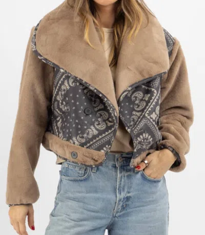 Blue B Flagstaff Contrast Jacket In Brown
